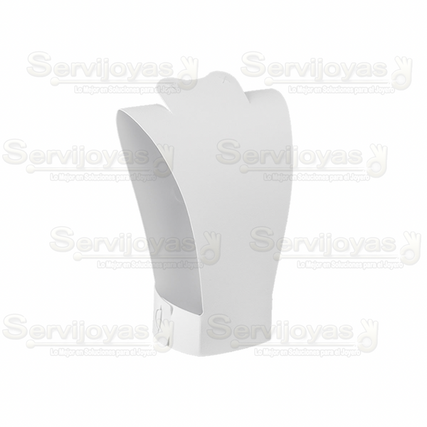 Exhibidor Armable Acrílico Blanco Cuello Largo Extra Grande Medidas: 19x14.5x26.5cm 5278