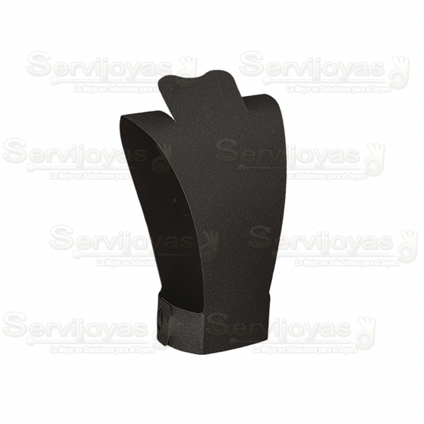 Exhibidor Armable Acrílico Negro Cuello Largo Chico Medidas: 10.5x7.5x15cm 5285