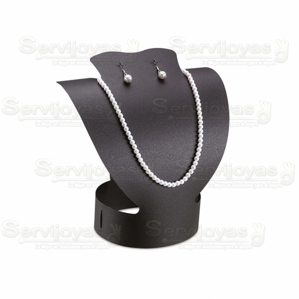 Exhibidor Armable Acrílico Negro Cuello Extra Grande Medidas: 21.5x15.4x23.2cm 5233