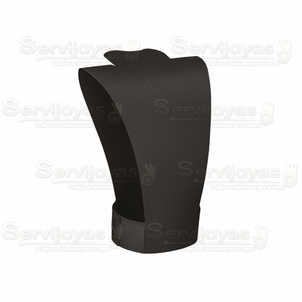 Exhibidor Armable Acrílico Negro Cuello Largo Grande Medidas: 15.5x11x22cm 5287