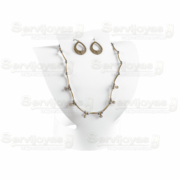 Exhibidor Armable Acrílico Blanco Cuello Extra Grande Medidas: 21.5x15.4x23.2cm 5273