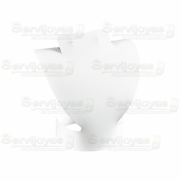 Exhibidor Armable Acrílico Blanco Cuello Grande Medidas: 17.8x12.5x18.9cm 5272