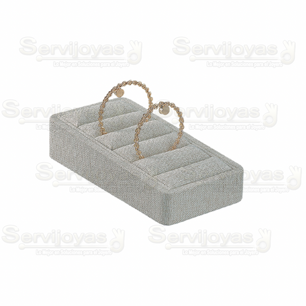 Exhibidor Delux Base para 5 Aros Rígidos Medidas: 8.5x17.6x4cm 9904.BG