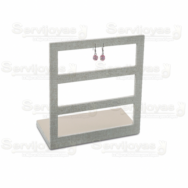 Tres Niveles de Aretes Delux Beige 9998.BG