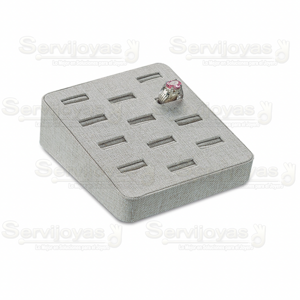 Exhibidor Delux Base para 12 Anillos Medidas: 12.5x15x5cm 9942.BG