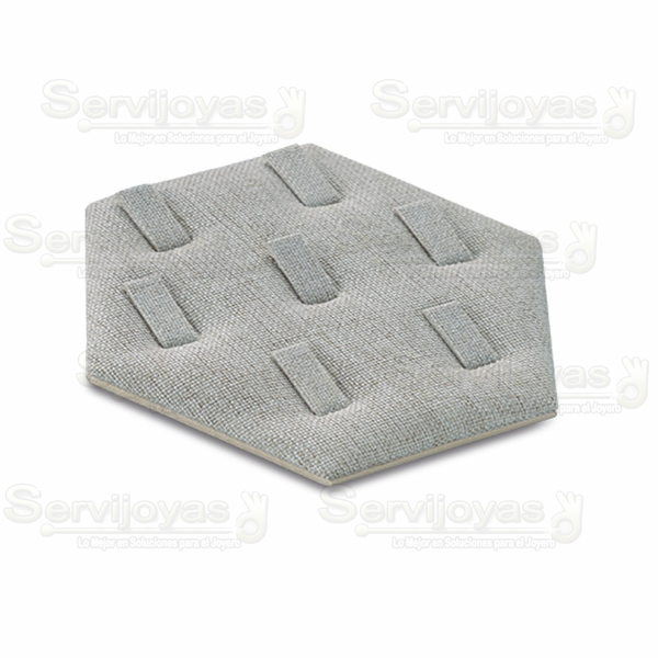 Exhibidor Delux Hexagonal para 7 Anillos Medidas: 12x10.4x1.5cm 9940.BG