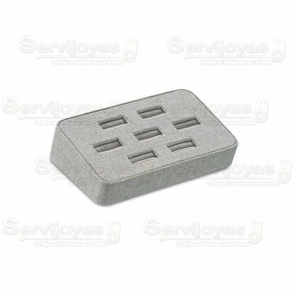 Exhibidor Delux Base para 7 Anillos Medidas: 12.7x7.7x3.7cm 9939.BG