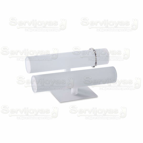 Exhibidor Acrílico Frost Barra Doble para Pulseras Medidas: 25.5x14x11.4cm 5337.FR