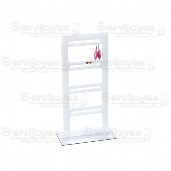 Exhibidor Acrílico Frost para Aretes y Broqueles Medidas: 17x8x33cm 5441.FR