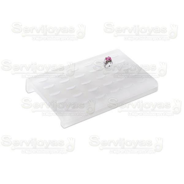 Exhibidor Acrílico Frost para 30 Anillos Medidas: 25.1x16.5x4.2cm 5375.FR