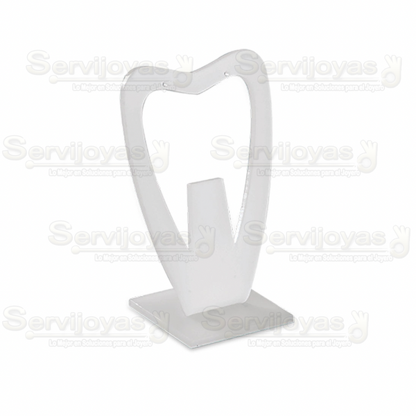 Exhibidor Acrílico Frost para Juego: Arete y Anillo Medidas: 6.9x5x10.7cm 5313.FR