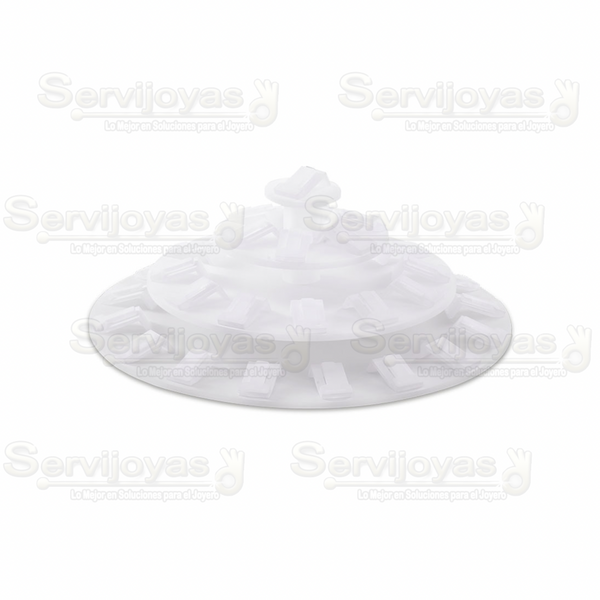 Exhibidor Acrílico Frost Circular para 35 Anillos Medidas: 22x22x8.7cm 5366.FR