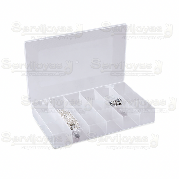 Caja de Plástico con 18 Divisiones Medidas: 27.8x18.6x4cm 5392