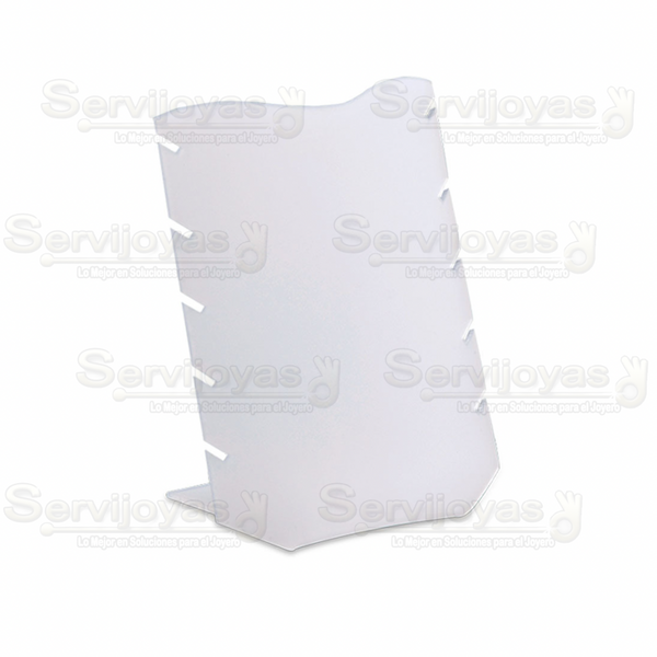 Exhibidor Acrílico Frost para 5 Cadenas con Dije Medidas: 14x8x18.5cm 5329.FR