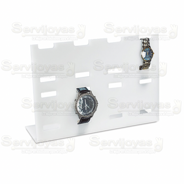Exhibidor Acrílico Frost para 8 Relojes Medidas: 30x9x20cm 5420.FR
