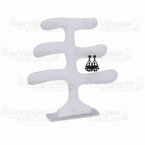 Exhibidor Acrílico Frost para 18 Pares de Aretes Medidas: 21.3x3.7x22.5cm 5325.FR