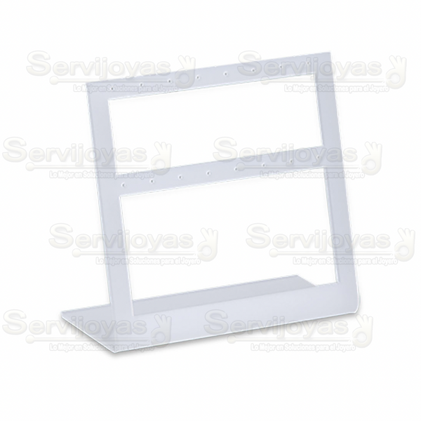 Exhibidor Acrílico Frost 2 Niveles para Aretes Medidas: 14x6.7x13.5cm 5320.FR
