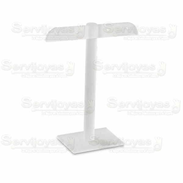 Exhibidor Acrílico Frost "T" para 2 Pares de Aretes Medidas: 9x3.9x11.2cm 5317.FR