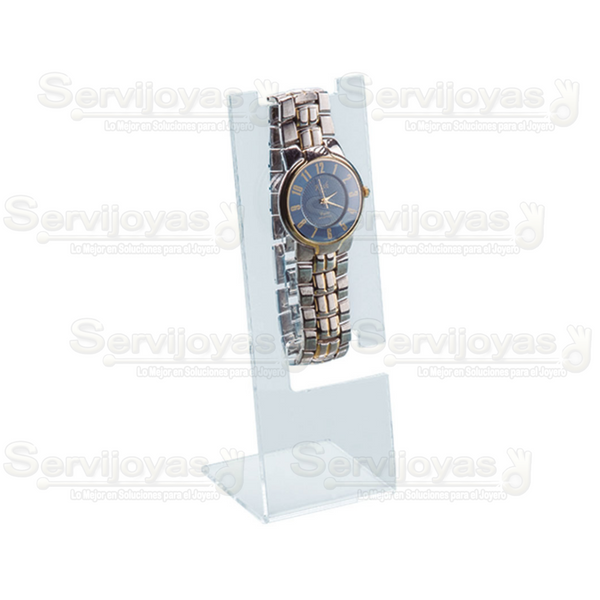 Exhibidor Acrílico Transparente para 1 Reloj Medidas: 4x4.5x12.5cm 5540