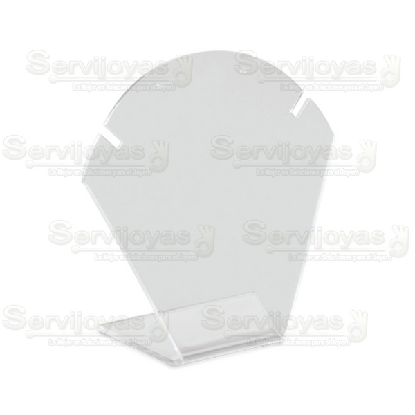 Exhibidor Acrílico Transparente para Cadena con Dije y Aretes Medidas: 11.2x4.7x11.9cm 5328.TR