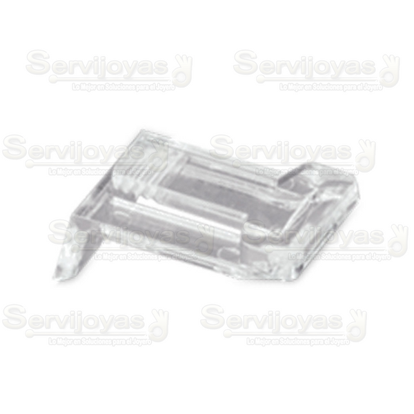 Exhibidor Acrílico Transparente Grapa Grande para Anillo (50 pzs) 5367
