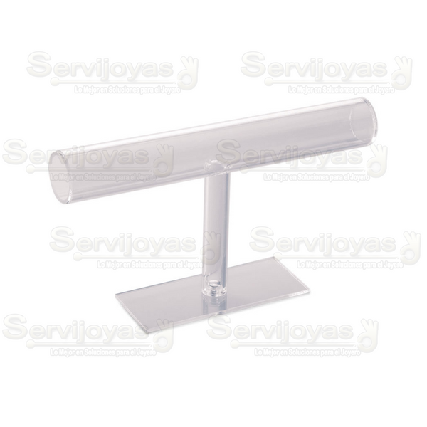 Exhibidor Acrílico Transparente Barra Delgada para Pulseras Medidas: 25.5x6x15cm 5535.TR