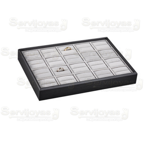 Charola Velvet para 20 Anillos Medidas: 31x22x3.5cm 6391