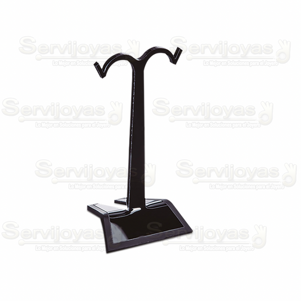 Exhibidor Acrílico Negro Farol Grande para Aretes Largos Medidas: 5.2x4.8x10.6cm 5311.BK