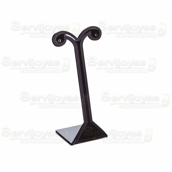 Exhibidor Acrílico Negro Ramita Grande para Aretes Medidas: 5.3x4x12.4cm 5349.BK
