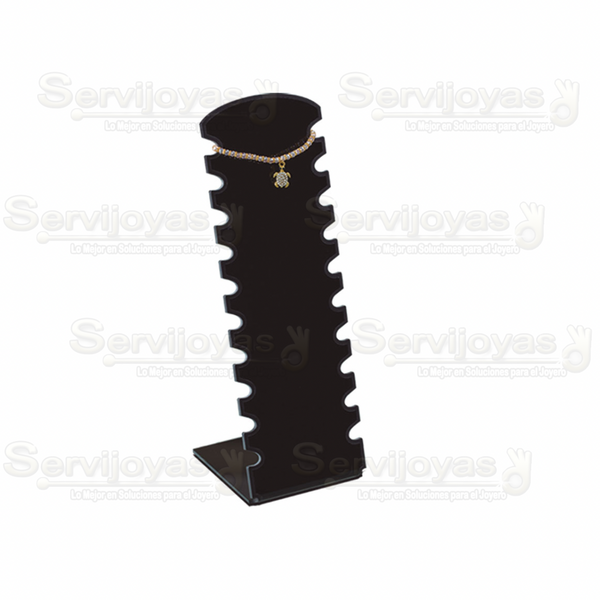 Exhibidor Acrílico Negro para 10 Pulseras Medidas: 10x10x29cm 5438.BK