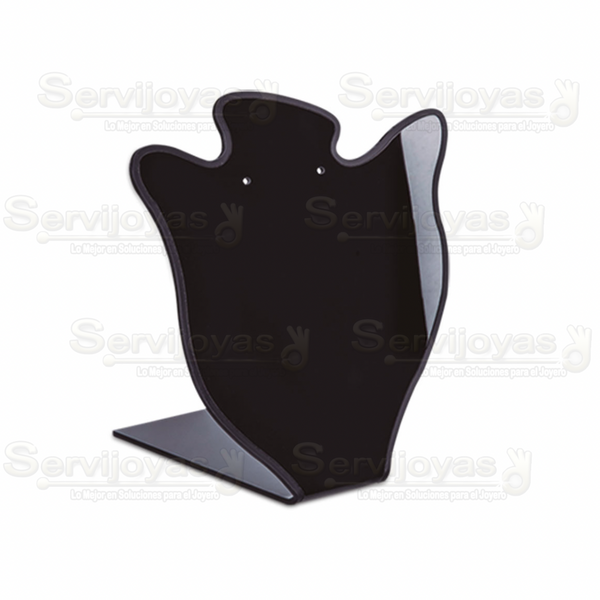 Exhibidor Acrílico Negro Cuello Grande para Collar y Aretes Medidas: 21.8x10.2x22cm 5301.BK