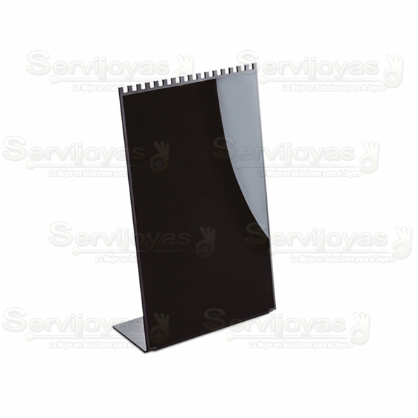 Exhibidor Acrílico Negro para 18 Cadenas Medidas: 19x7.5x31cm 5331.BK