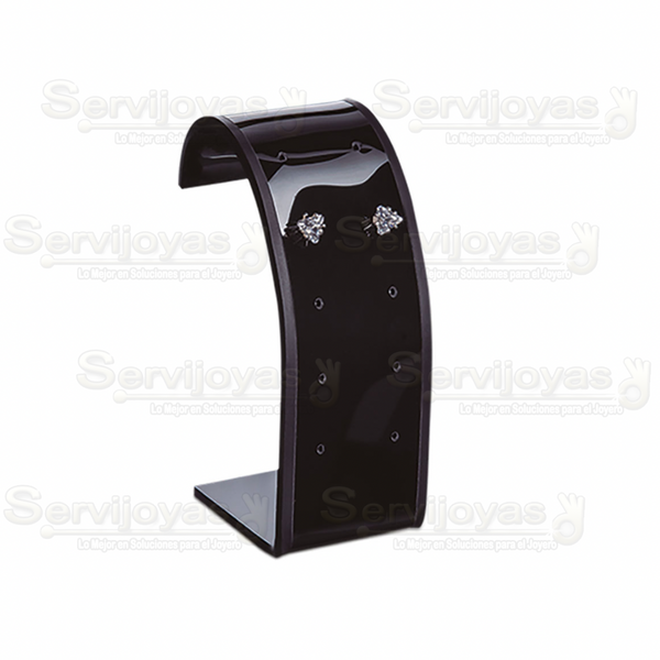 Exhibidor Acrílico Negro Vertical para Broqueles Medidas: 4x5.5x10cm 5345.BK