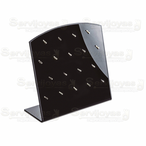 Exhibidor 18 Dijes Acrilico Negro 6630