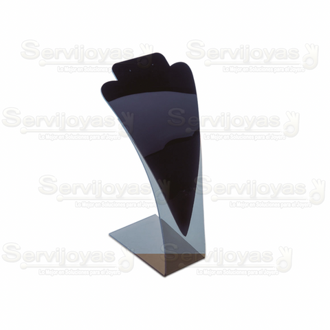 Cuello Corazon Chico Acrilico Negro 5624