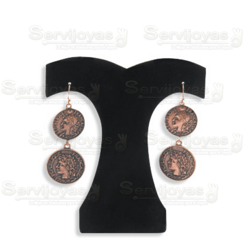 Exhibidor Velour Carton Ramitas Para Arete Negro 4802