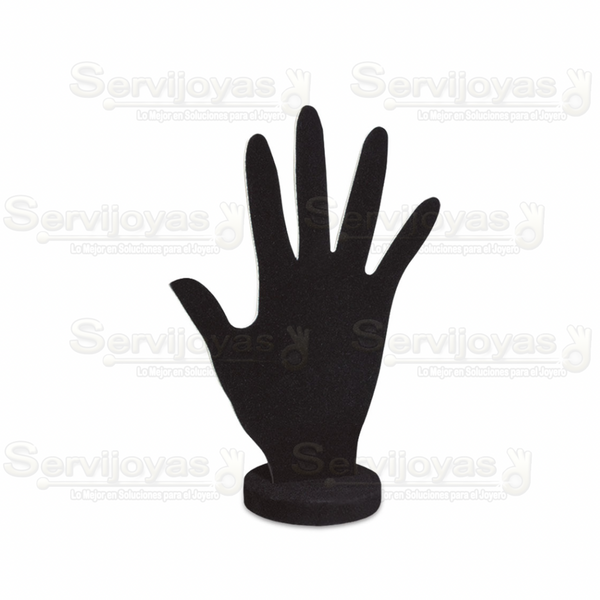 Exhibidor de Cartón con Velour Negro Mano para Anillo Medidas: 15.1x7.3x20cm 4827