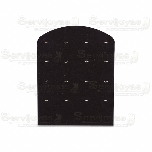 Exhibidor de Cartón con Velour Negro para 16 Dijes Medidas: 15.8x12.5x20.5cm 4804