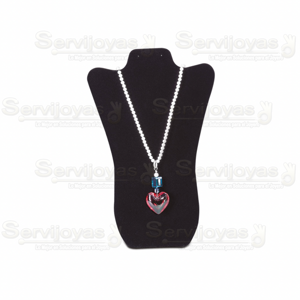 EXHIBIDOR DE CARTÓN CON VELOUR CUELLO CURVO EXTRA GRANDE PARA JUEGO: ARETES Y COLLAR 4811