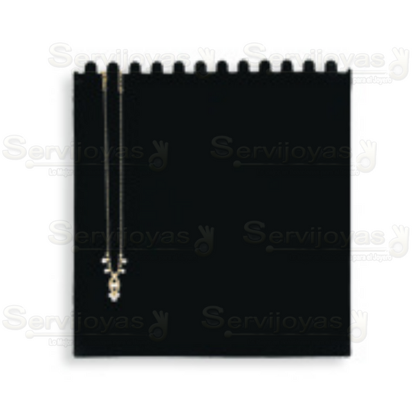 Exhibidor de Cartón con Velour Negro para 12 Cadenas Medidas: 28.4x12x29cm 4803
