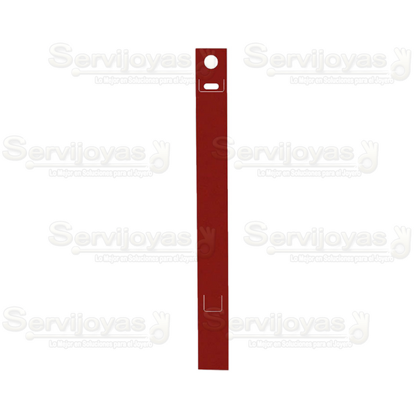 Inserto de Cartón Pulsera 1x8pulg. Rojo (100 pzs) 2789.RD