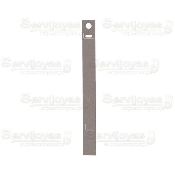 Inserto de Cartón Pulsera 1x8pulg. Gris (100 pzs) 2789.GY