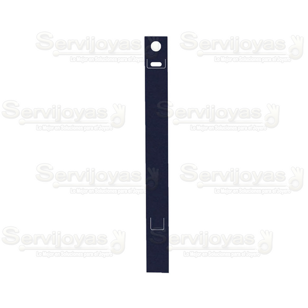 Inserto de Cartón Pulsera 1x8pulg. Azul (100 pzs) 2789.BL