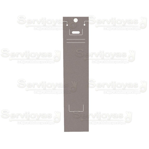 Inserto de Cartón Pulsera o Collar  3x11pulg. Gris (100 pzs) 2791.GY