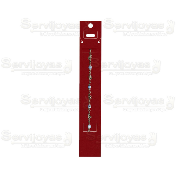 Inserto de Cartón Reloj o Pulsera 2x10pulg. Rojo (100 pzs) 2790.RD