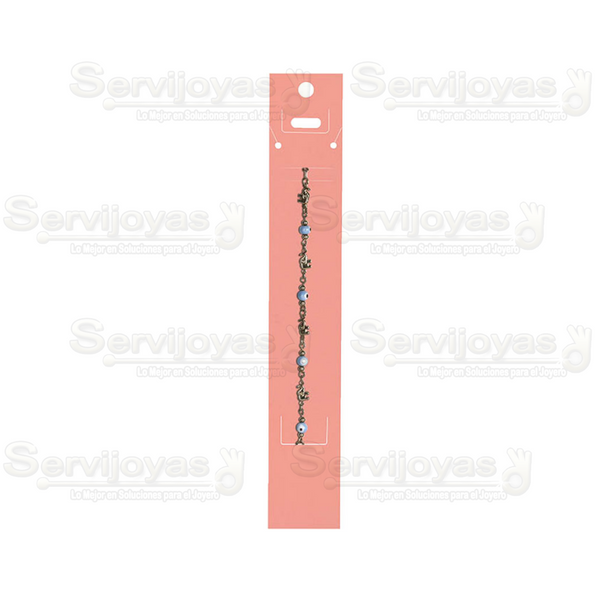 Inserto de Cartón Reloj o Pulsera 2x10pulg. Rosa (100 pzs) 2790.PK