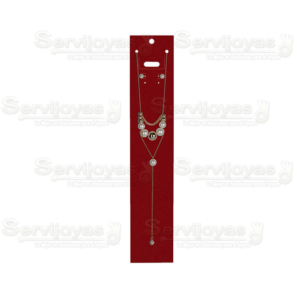 Inserto de Cartón Collar Extra Largo 3.5x16pulg. Rojo (100 pzs) 2792.RD
