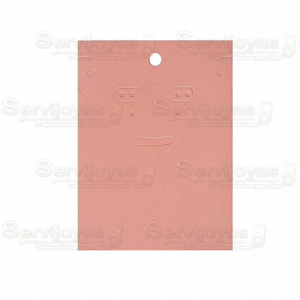 Inserto de Cartón Aretes Largos ó Juego 3x6pulg. Rosa (100 pzs) 2785.PK