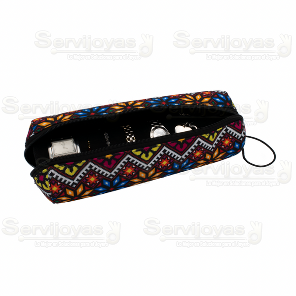 Manta Huichol Multicolor para Aro Rígido Medidas: 27x6cm 6520.HL/MC