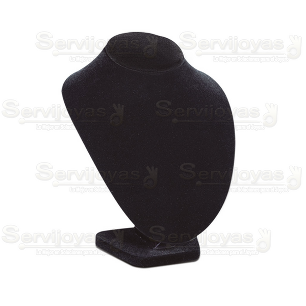Exhibidor Velour Negro Cuello Intermedio para Collar Medidas: 19x17x23cm 4930